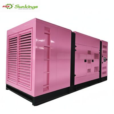 comprare Generatore diesel rosa da 50/60 Hz super silenzioso da 800 kW con opzione canopy box alternatore ATS Stamford online manufacture