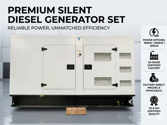 Generatore diesel silenziato Cummins personalizzato 160kw 200kw 350kw Gruppo elettrogeno silenziato diesel con generatore trifase a prezzo di fabbrica